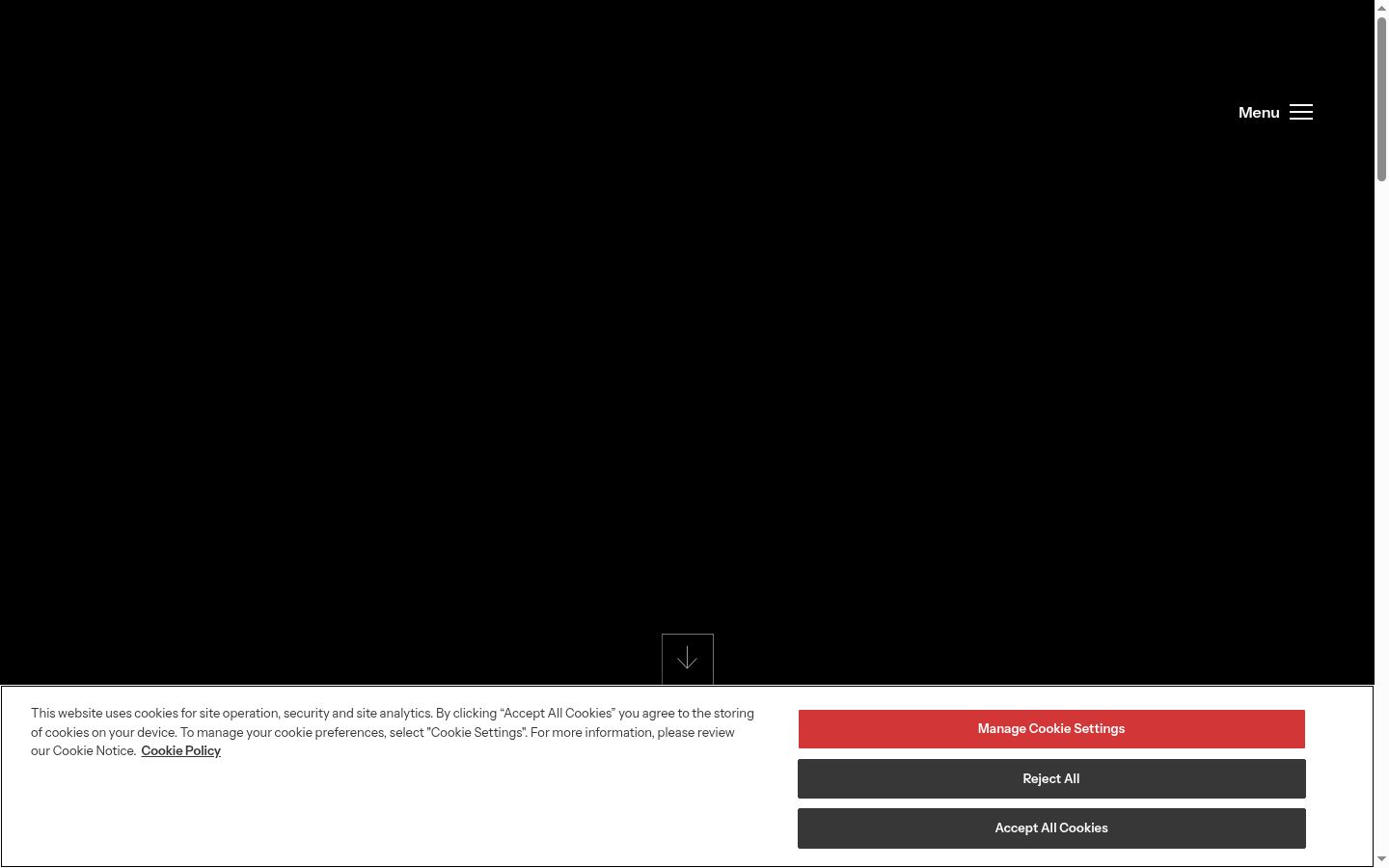 Capture d'écran de la bannière de consentement affichée avant toute interaction