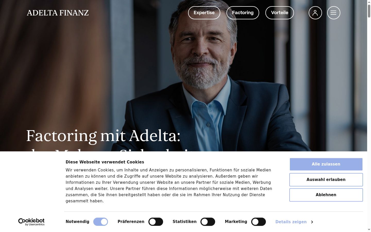 Capture d'écran de la bannière de consentement affichée avant toute interaction