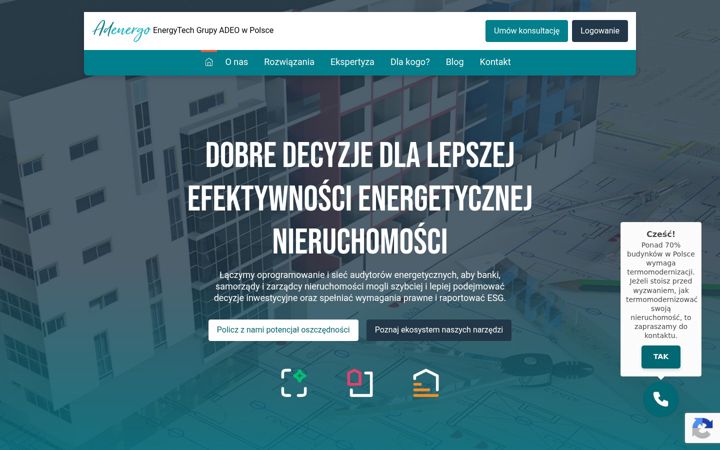 Screenshot stránky adenergo.pl
