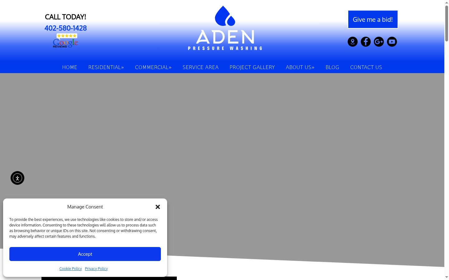 Capture d'écran de la bannière de consentement affichée avant toute interaction