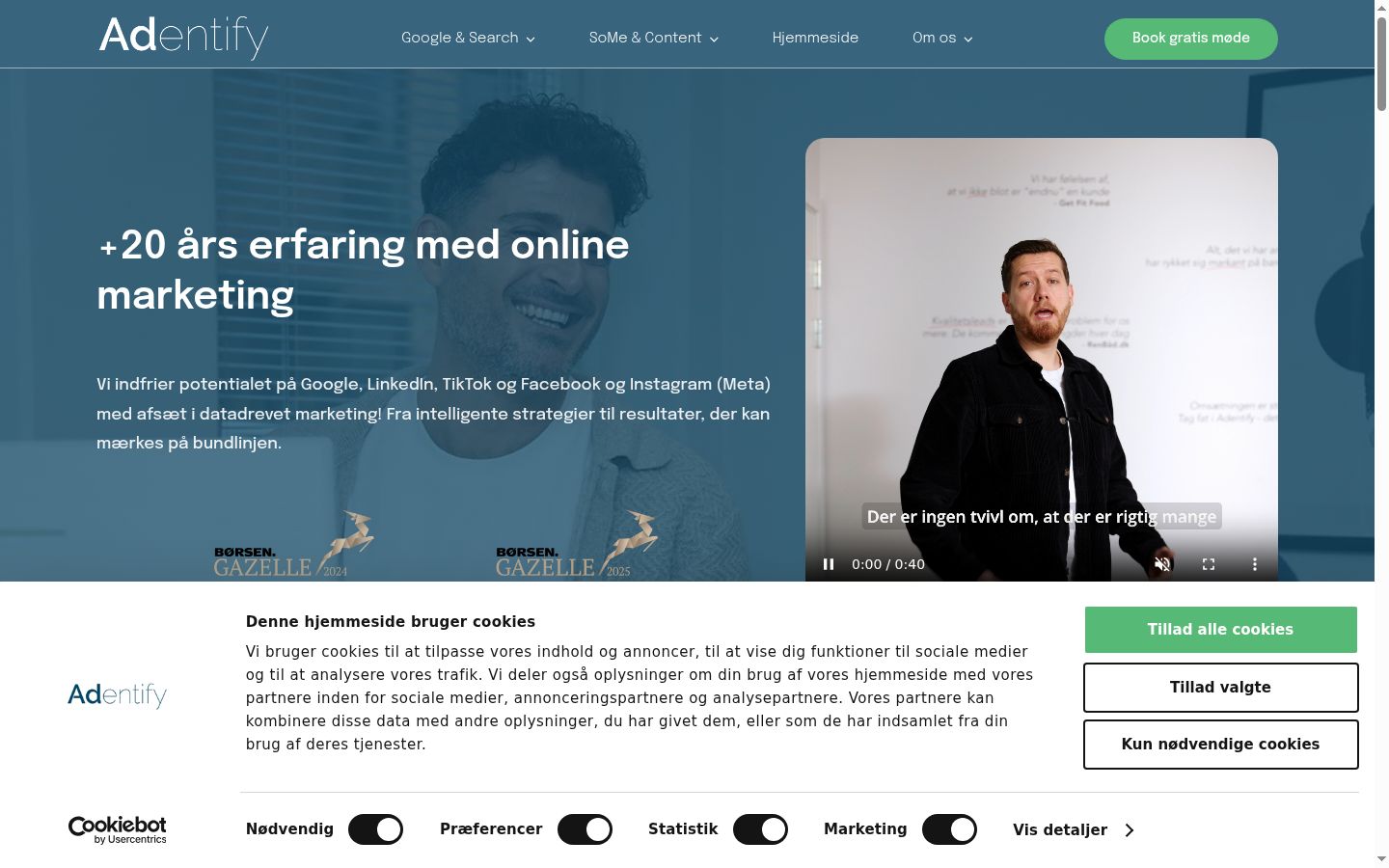 Screenshot tal-banner tal-kunsens muri qabel kwalunkwe interazzjoni