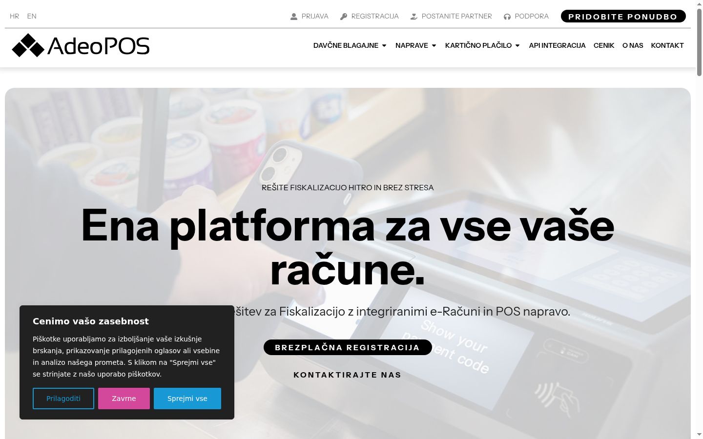 Ekraanipilt nõusolekubännerist, mida näidati enne mis tahes suhtlust