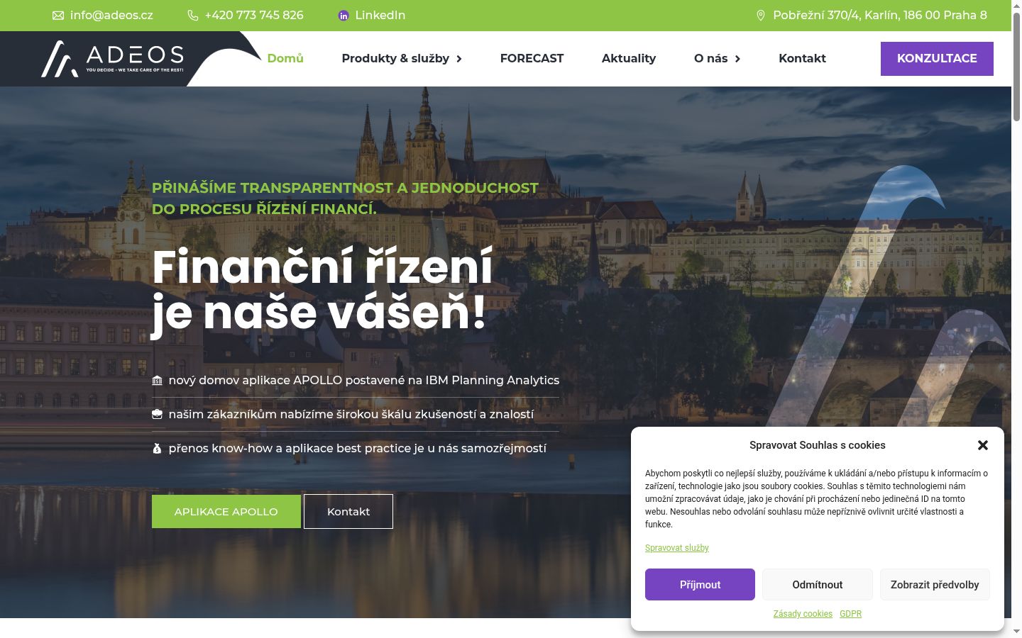 Snímek obrazovky baneru souhlasu zobrazeného před jakoukoli interakcí