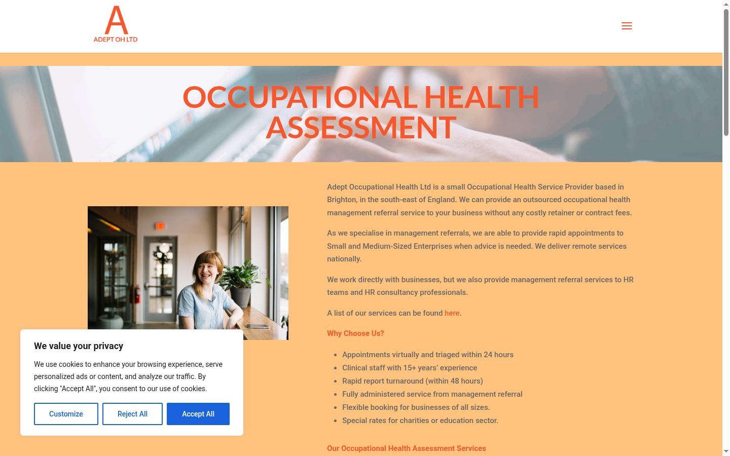 Screenshot of the consent banner shown before any interaction