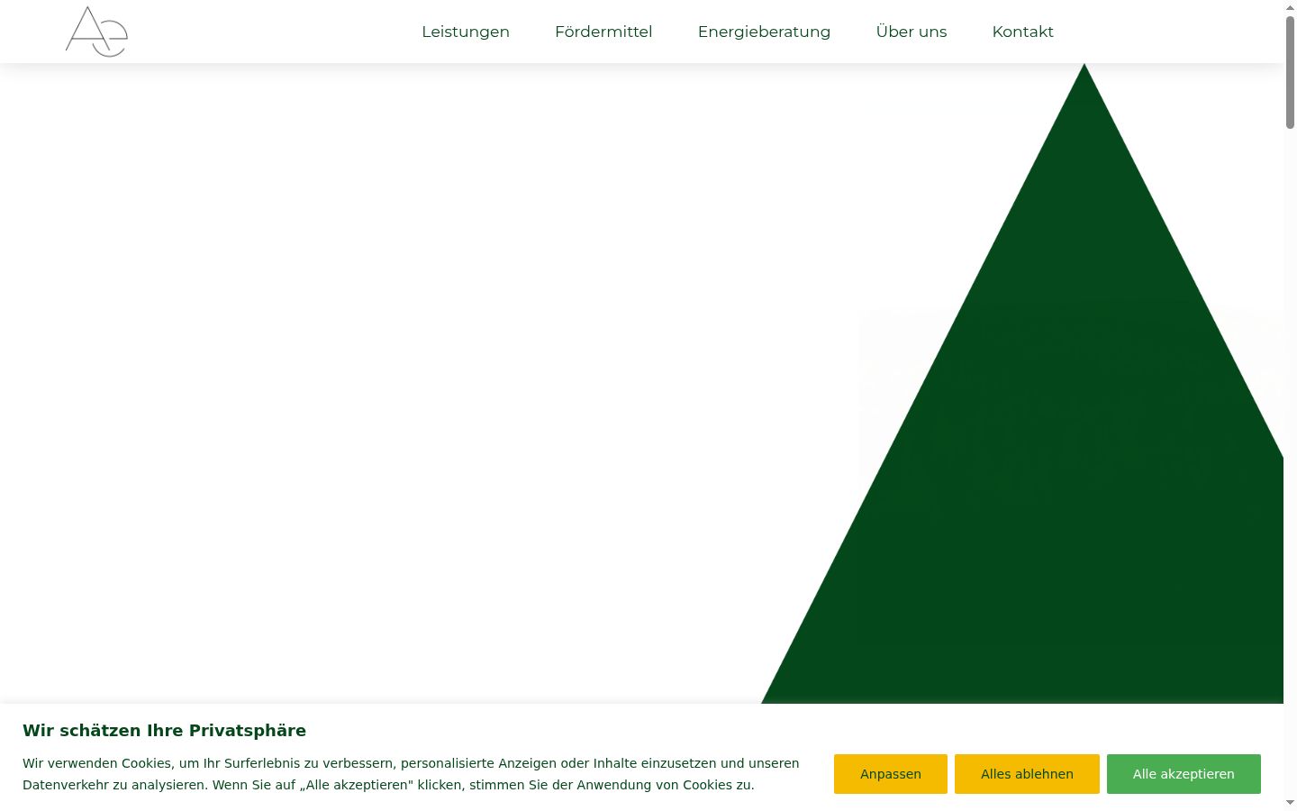 Screenshot of the consent banner shown before any interaction