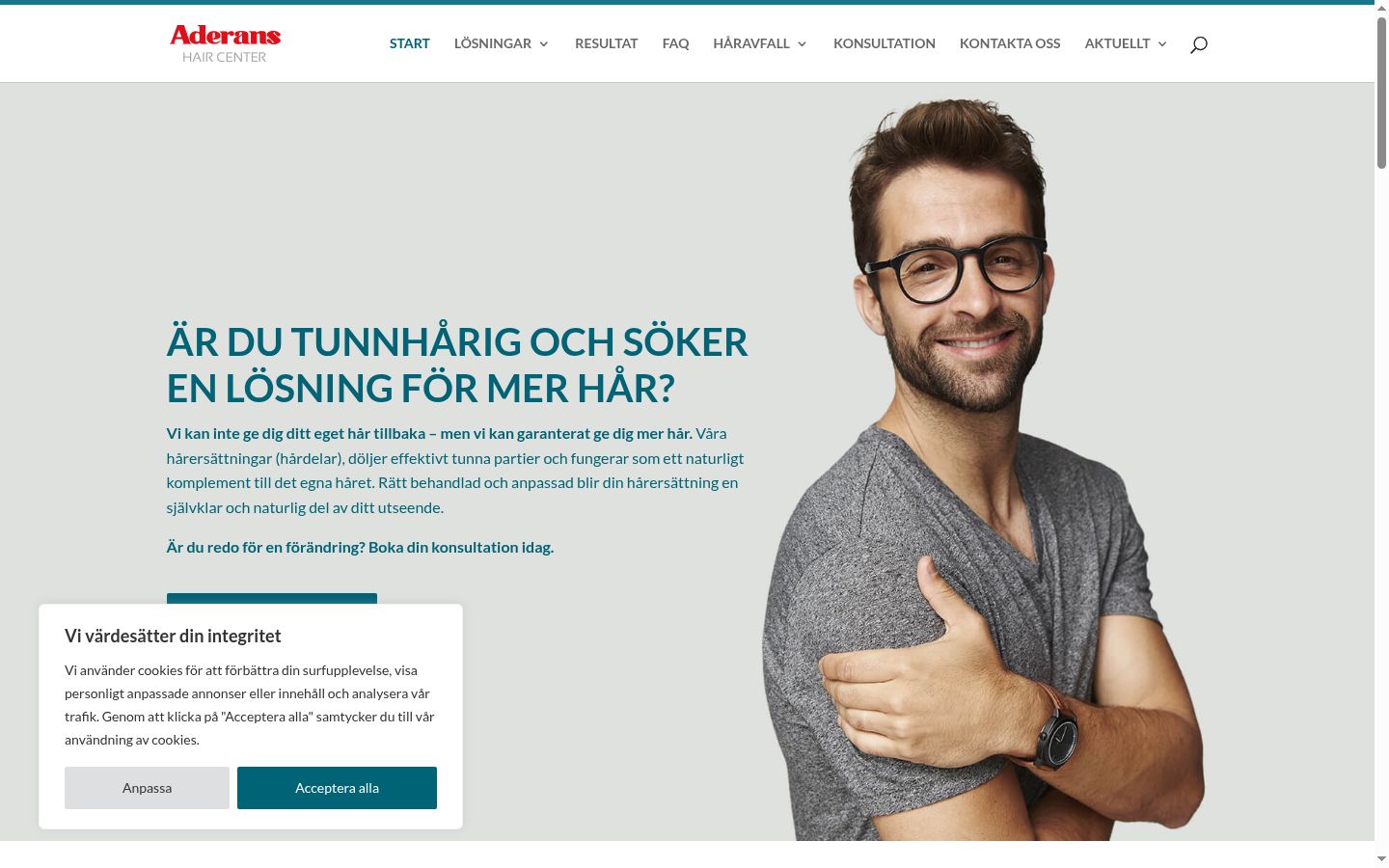 Sutikimo reklamjuostės, rodytos prieš bet kokią sąveiką, ekrano kopija