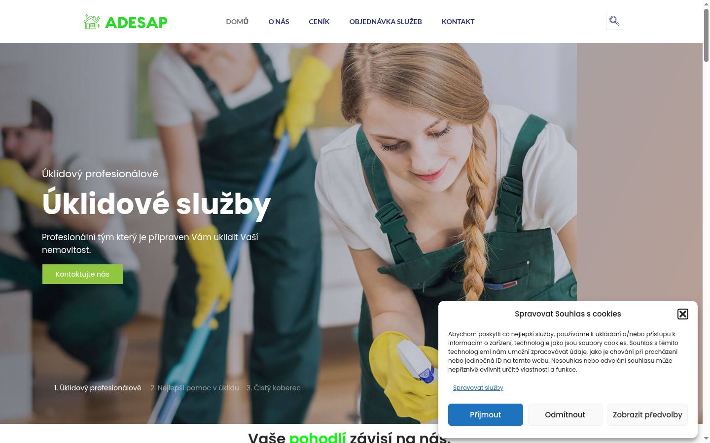 Sutikimo reklamjuostės, rodytos prieš bet kokią sąveiką, ekrano kopija