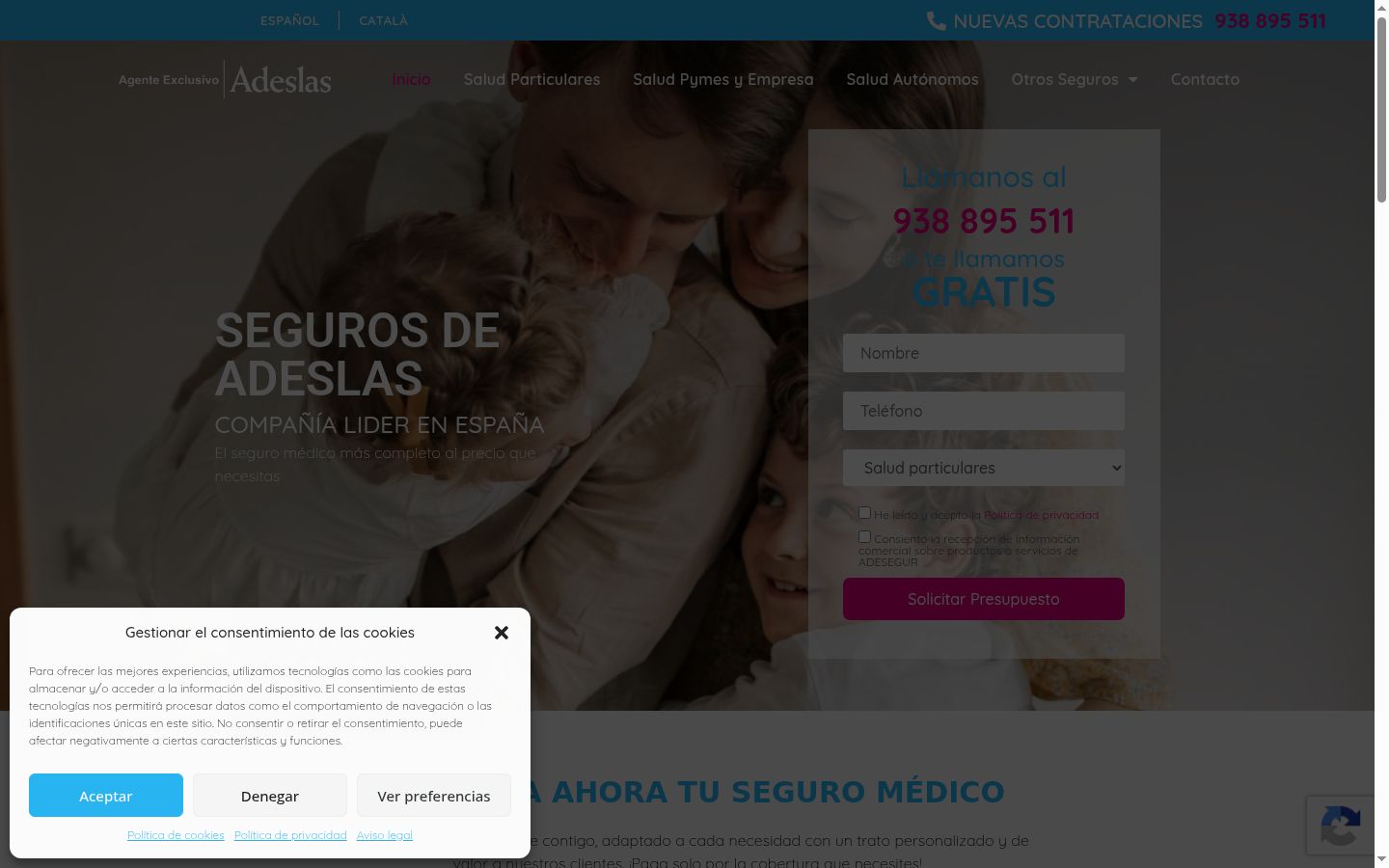 Screenshot tal-banner tal-kunsens muri qabel kwalunkwe interazzjoni
