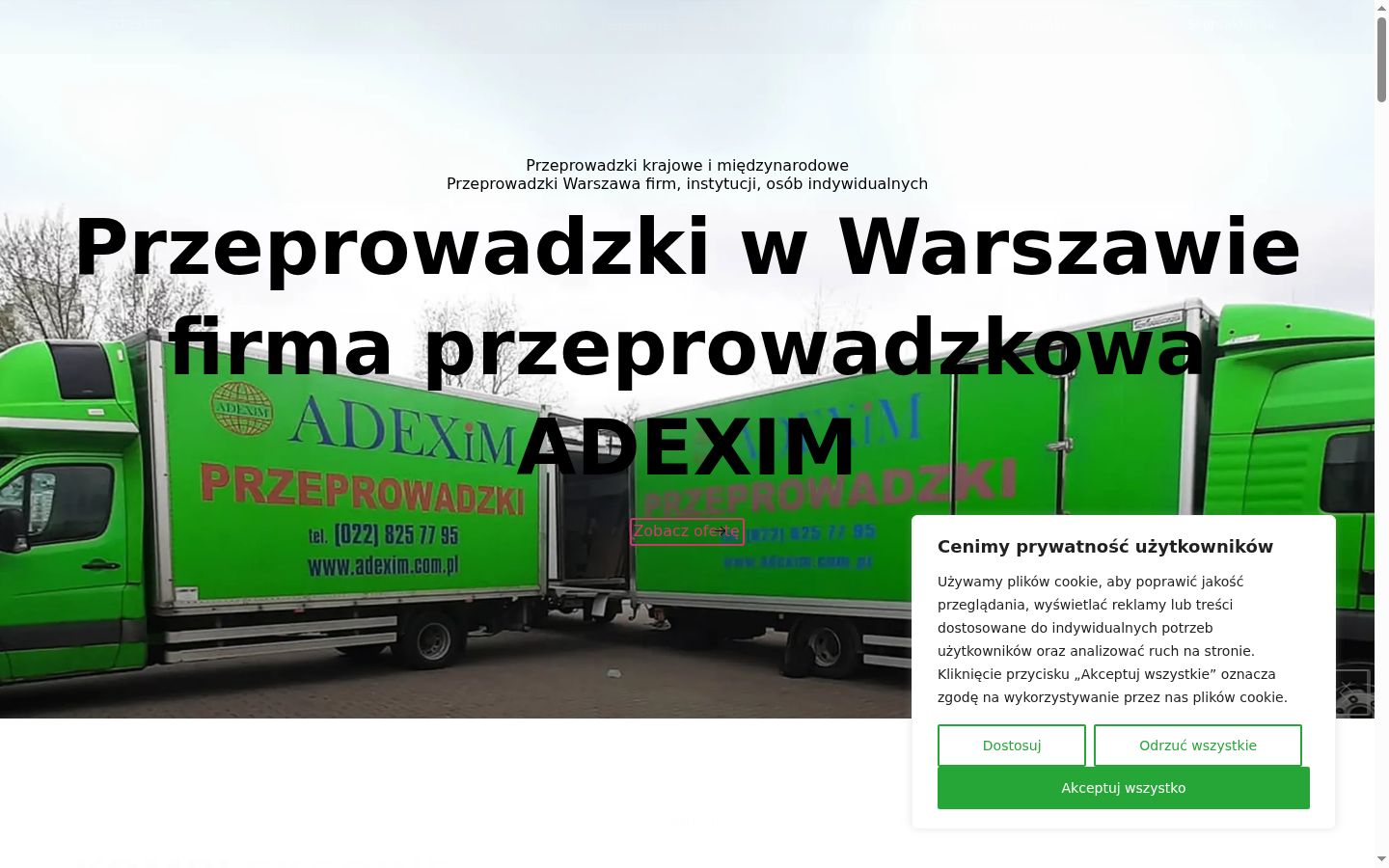 Snimka zaslona bannera za privolu prikazanog prije bilo kakve interakcije