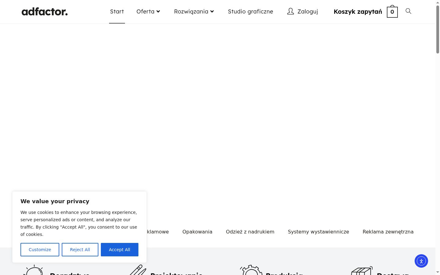 Snimka zaslona bannera za privolu prikazanog prije bilo kakve interakcije