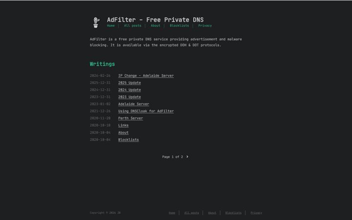 Screenshot of adfilter.net