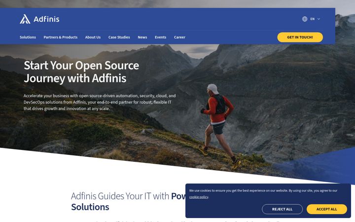 Captură de ecran a adfinis.com
