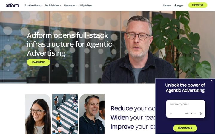 Screenshot van adform.com