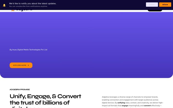 Screenshot di adgebra.co