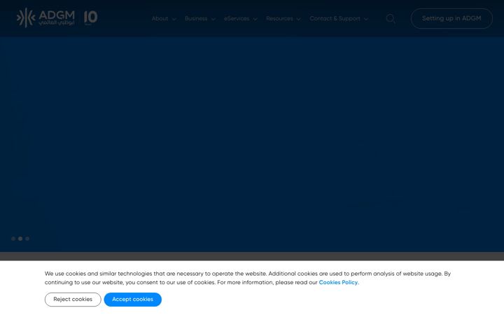 Screenshot of adgm.com