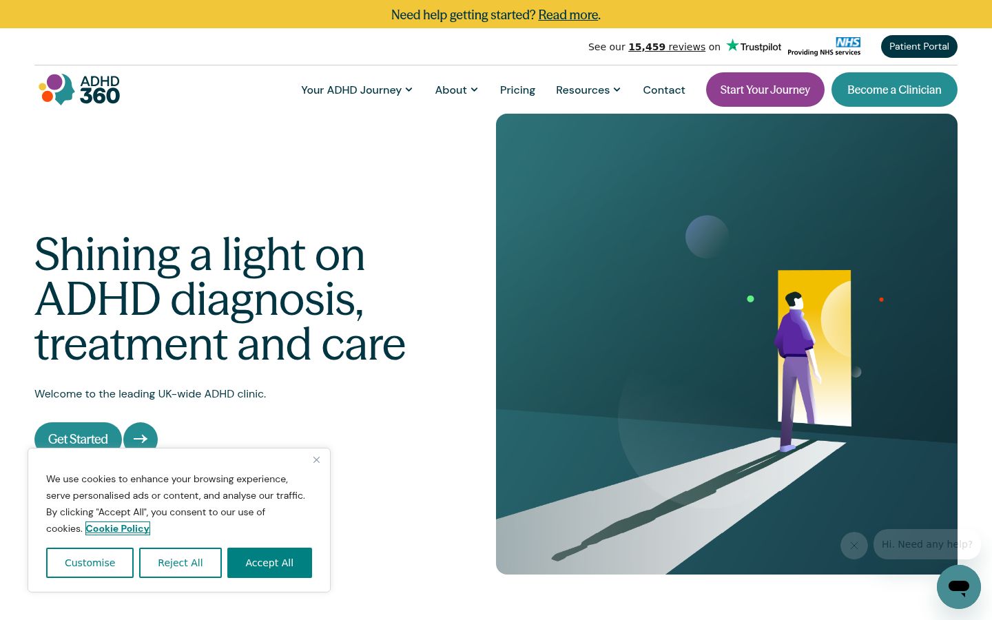 Screenshot del banner di consenso mostrato prima di qualsiasi interazione
