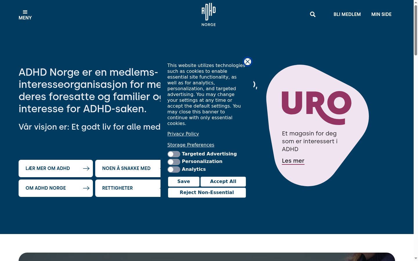 Screenshot tal-banner tal-kunsens muri qabel kwalunkwe interazzjoni