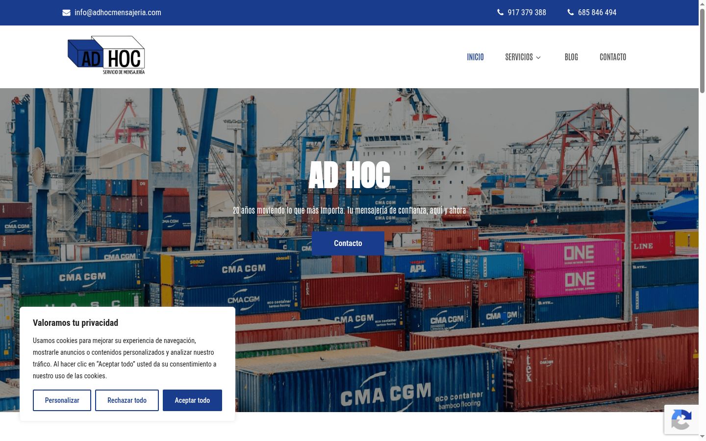Sutikimo reklamjuostės, rodytos prieš bet kokią sąveiką, ekrano kopija