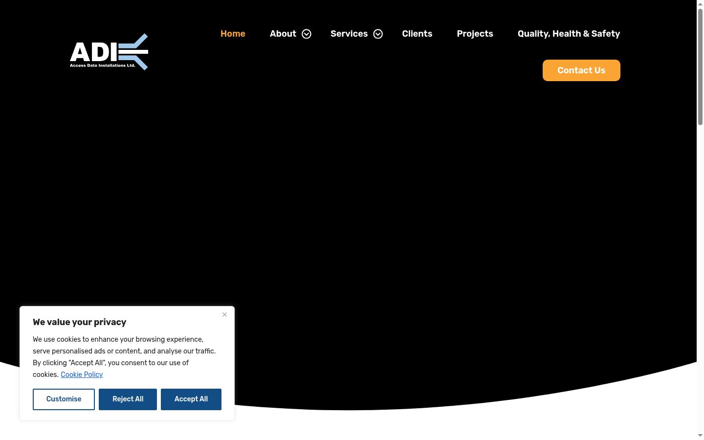 Screenshot tal-banner tal-kunsens muri qabel kwalunkwe interazzjoni