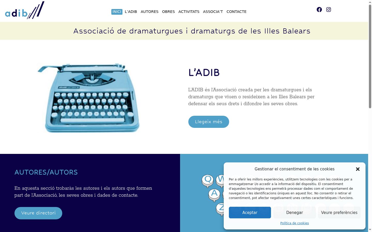 Capture d'écran de la bannière de consentement affichée avant toute interaction