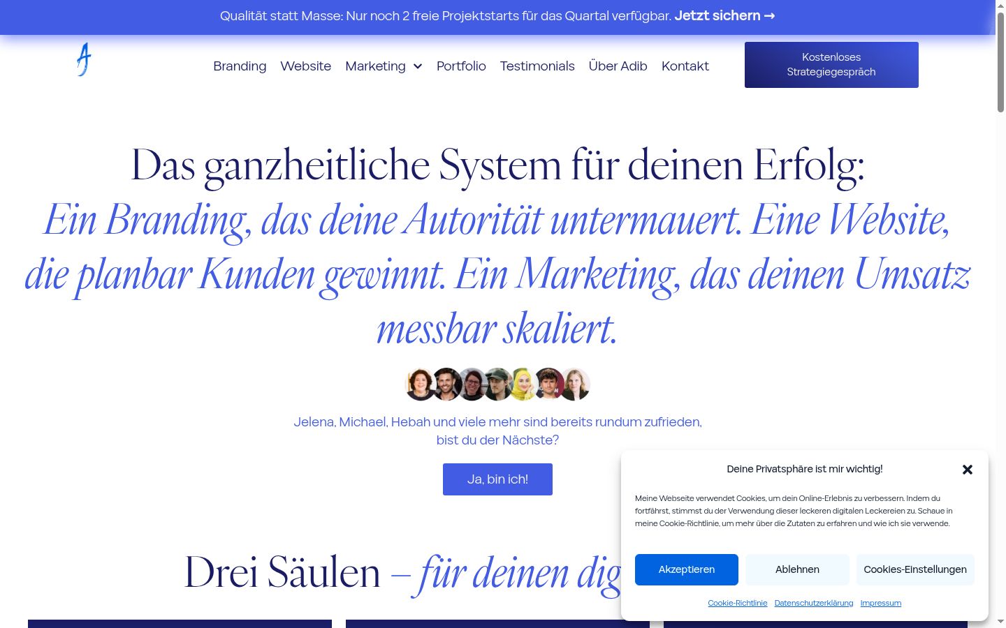 Screenshot van de toestemmingsbanner zoals getoond vóór enige interactie