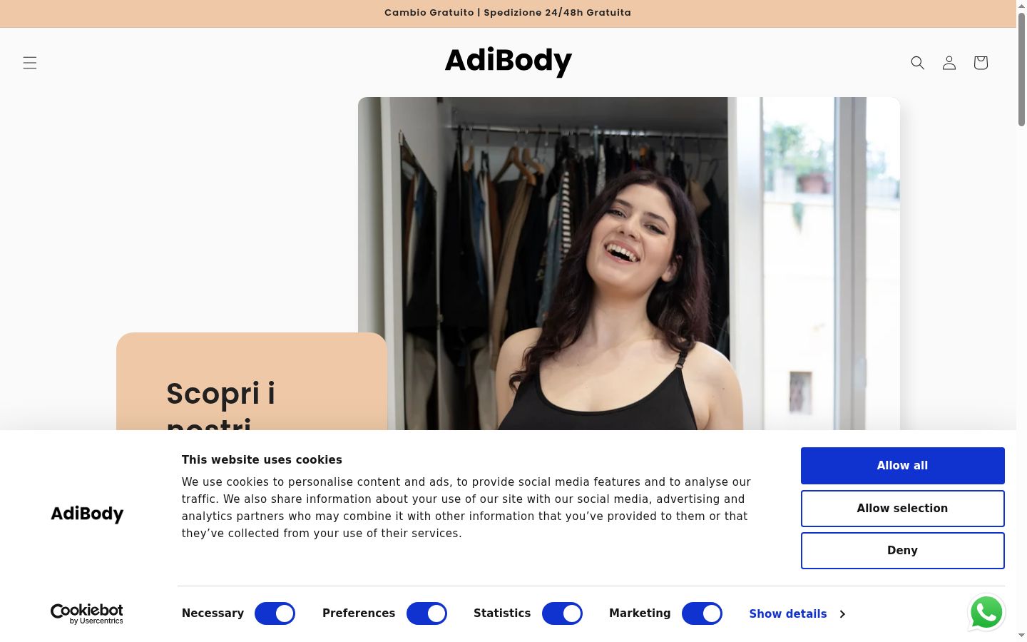 Capture d'écran de la bannière de consentement affichée avant toute interaction