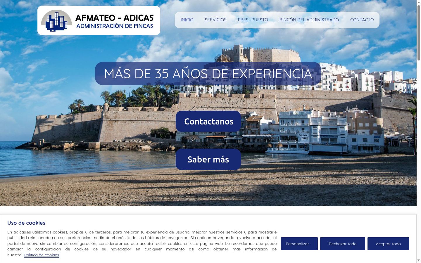 Screenshot of the consent banner shown before any interaction
