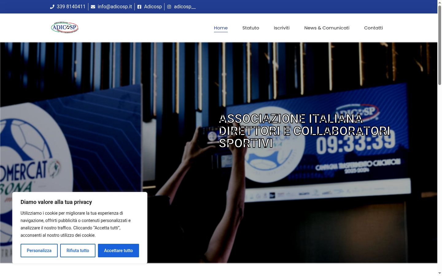 Screenshot des Einwilligungsbanners vor jeglicher Interaktion