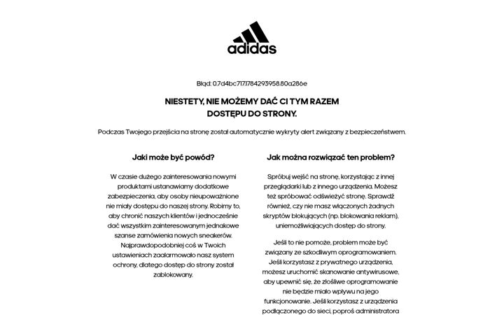 Captura de pantalla de adidas.pl