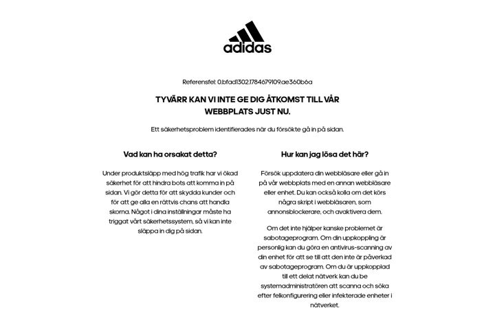 Screenshot of adidas.se