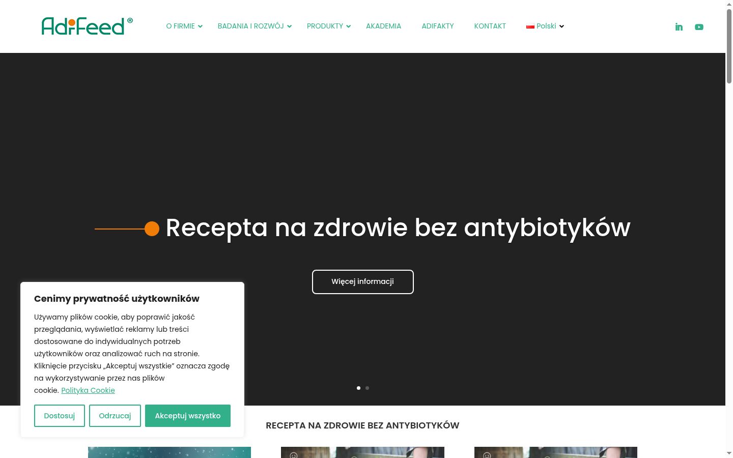 Snimka zaslona bannera za privolu prikazanog prije bilo kakve interakcije