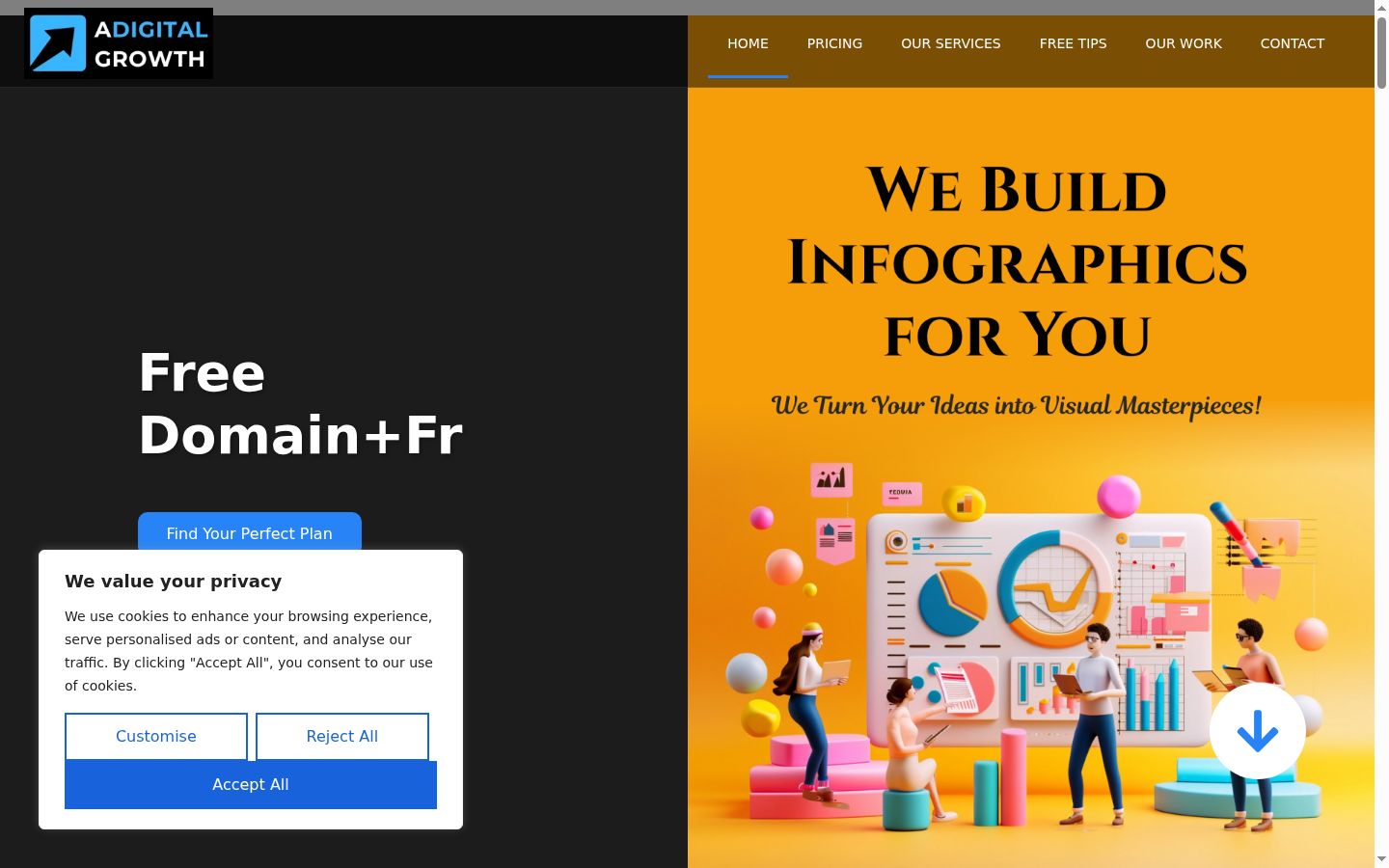 Screenshot του banner συγκατάθεσης που εμφανίστηκε πριν από οποιαδήποτε αλληλεπίδραση