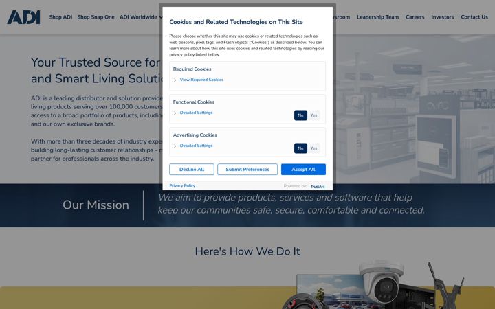 Screenshot of adiglobal.com
