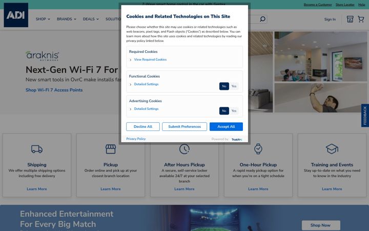 Screenshot of adiglobaldistribution.us