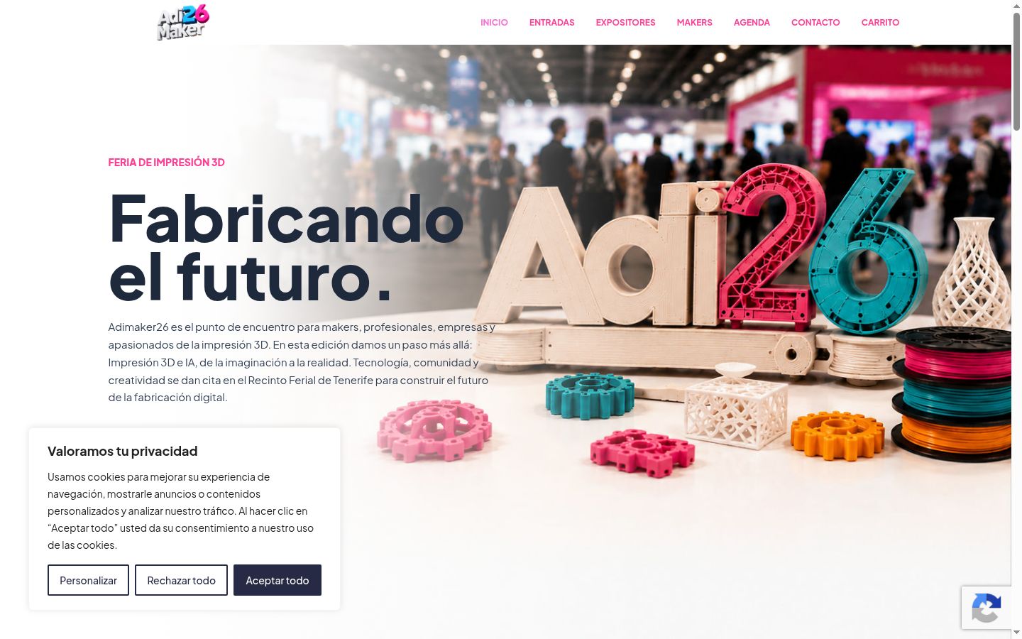 Screenshot of the consent banner shown before any interaction