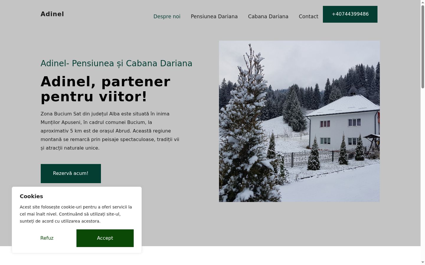 Screenshot des Einwilligungsbanners vor jeglicher Interaktion