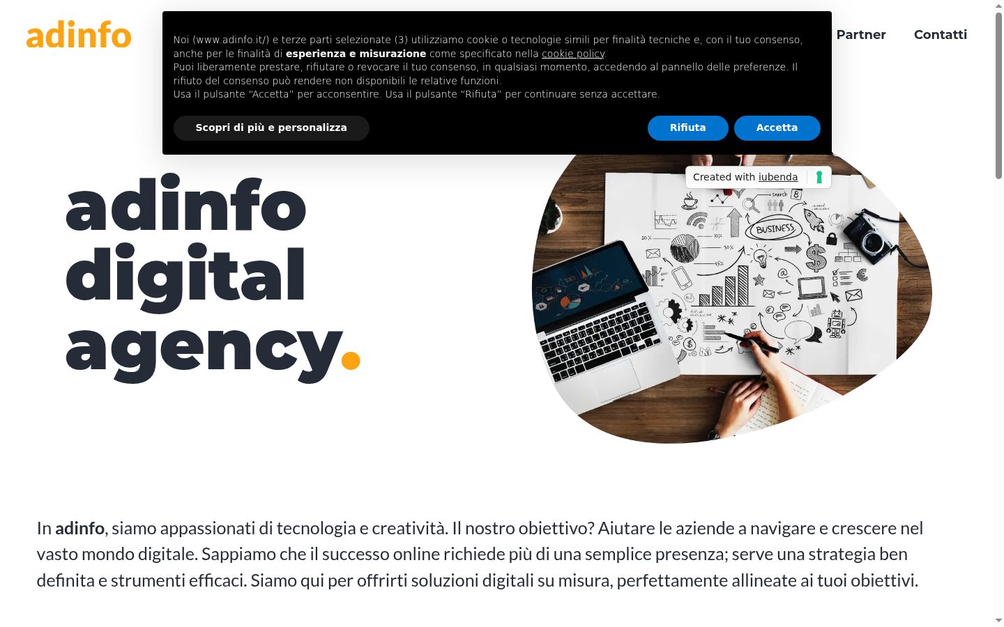 Screenshot του banner συγκατάθεσης που εμφανίστηκε πριν από οποιαδήποτε αλληλεπίδραση