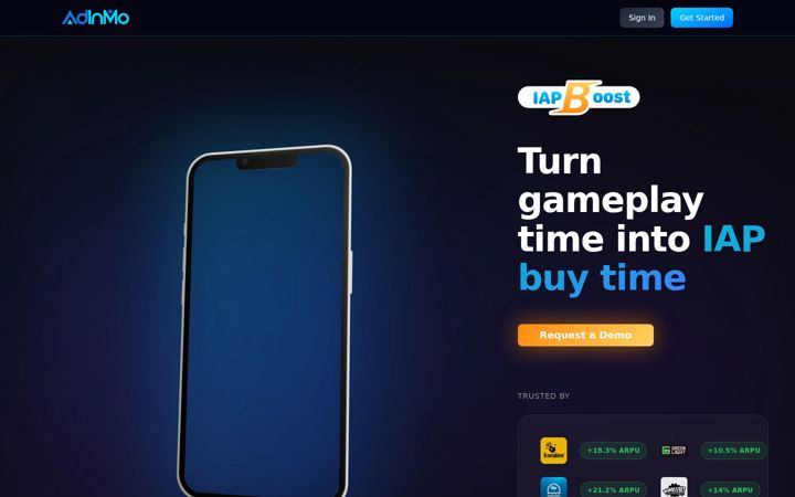 Screenshot of adinmo.com