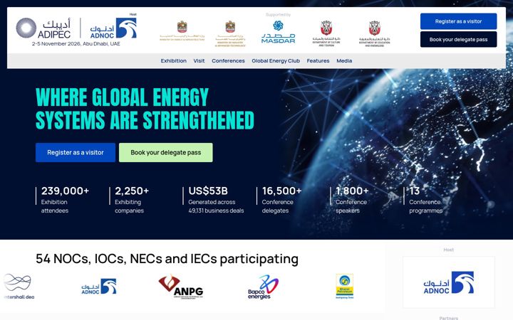 Screenshot του adipec.com