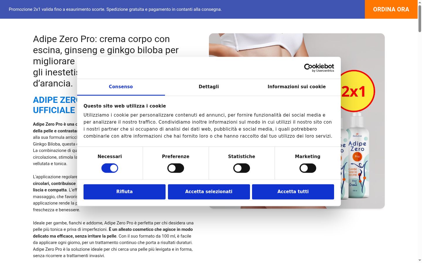 Sutikimo reklamjuostės, rodytos prieš bet kokią sąveiką, ekrano kopija