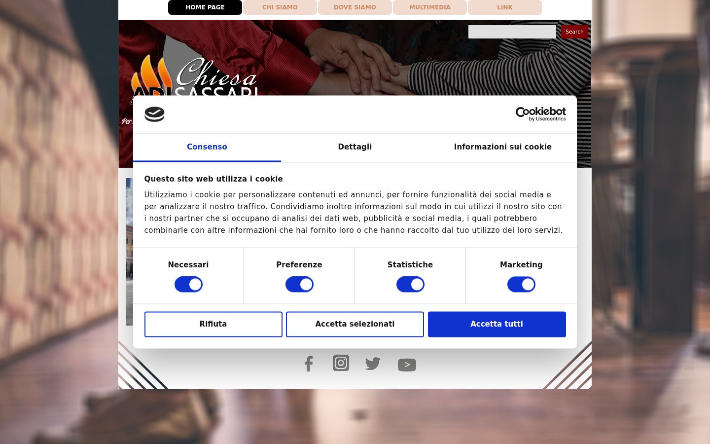 Screenshot des Einwilligungsbanners vor jeglicher Interaktion
