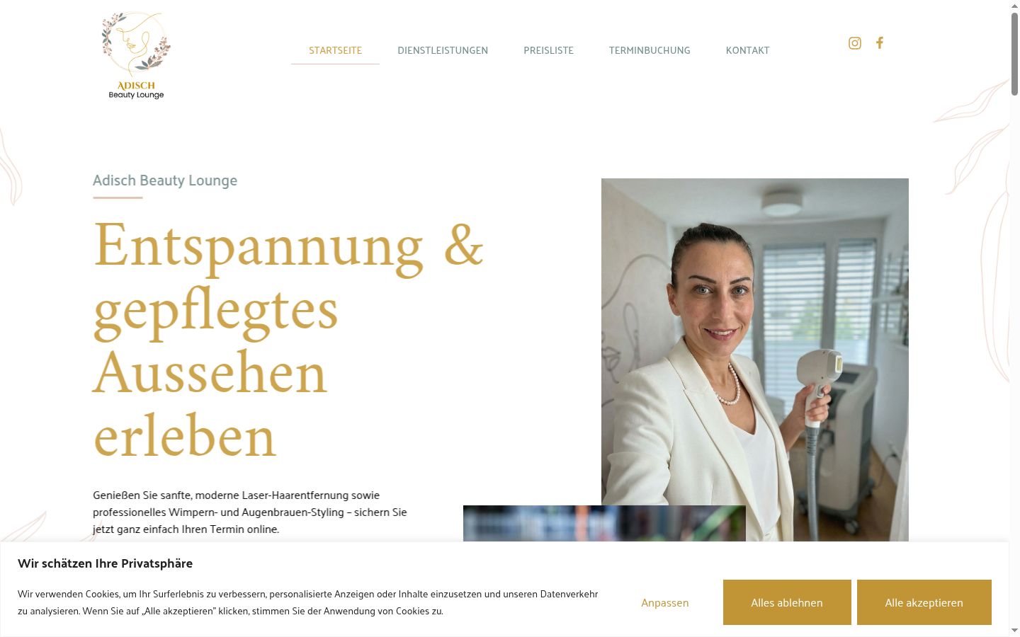 Screenshot tal-banner tal-kunsens muri qabel kwalunkwe interazzjoni
