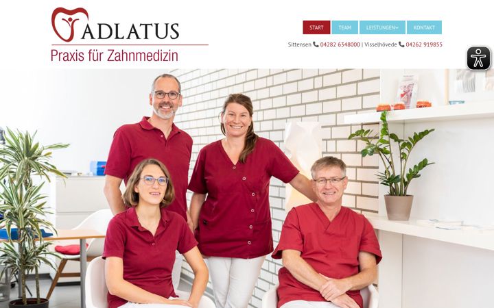 Ekrano kopija adlatus-zahnarzt.de