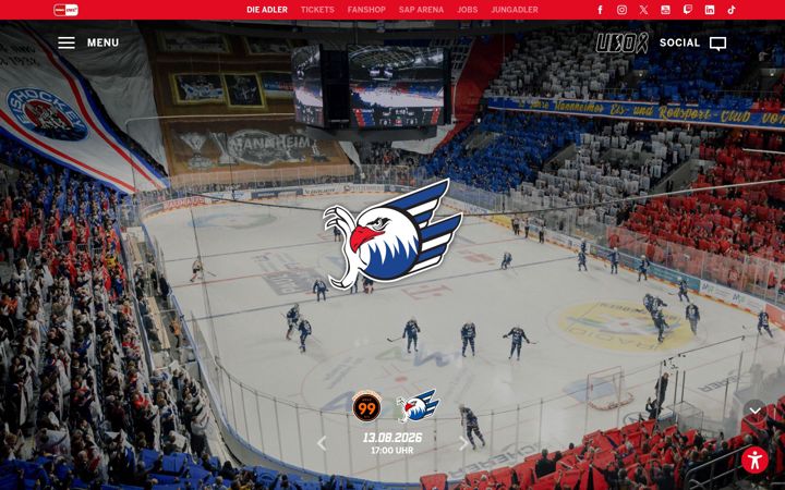 Screenshot of adler-mannheim.de