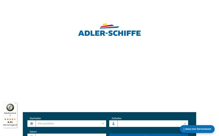 Screenshot of adler-schiffe.de