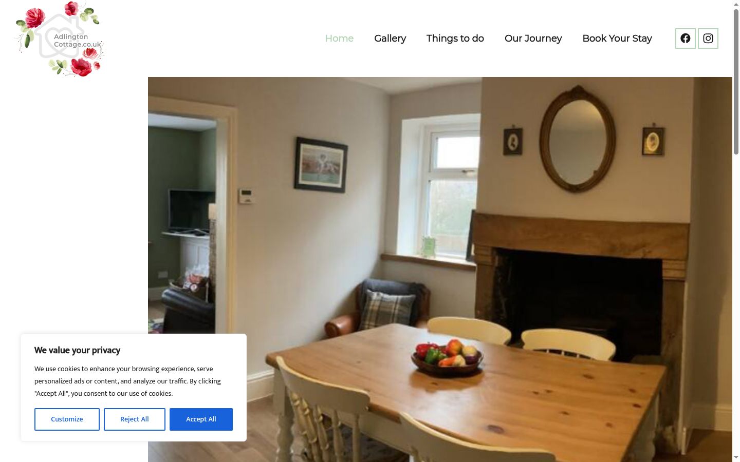 Screenshot of the consent banner shown before any interaction