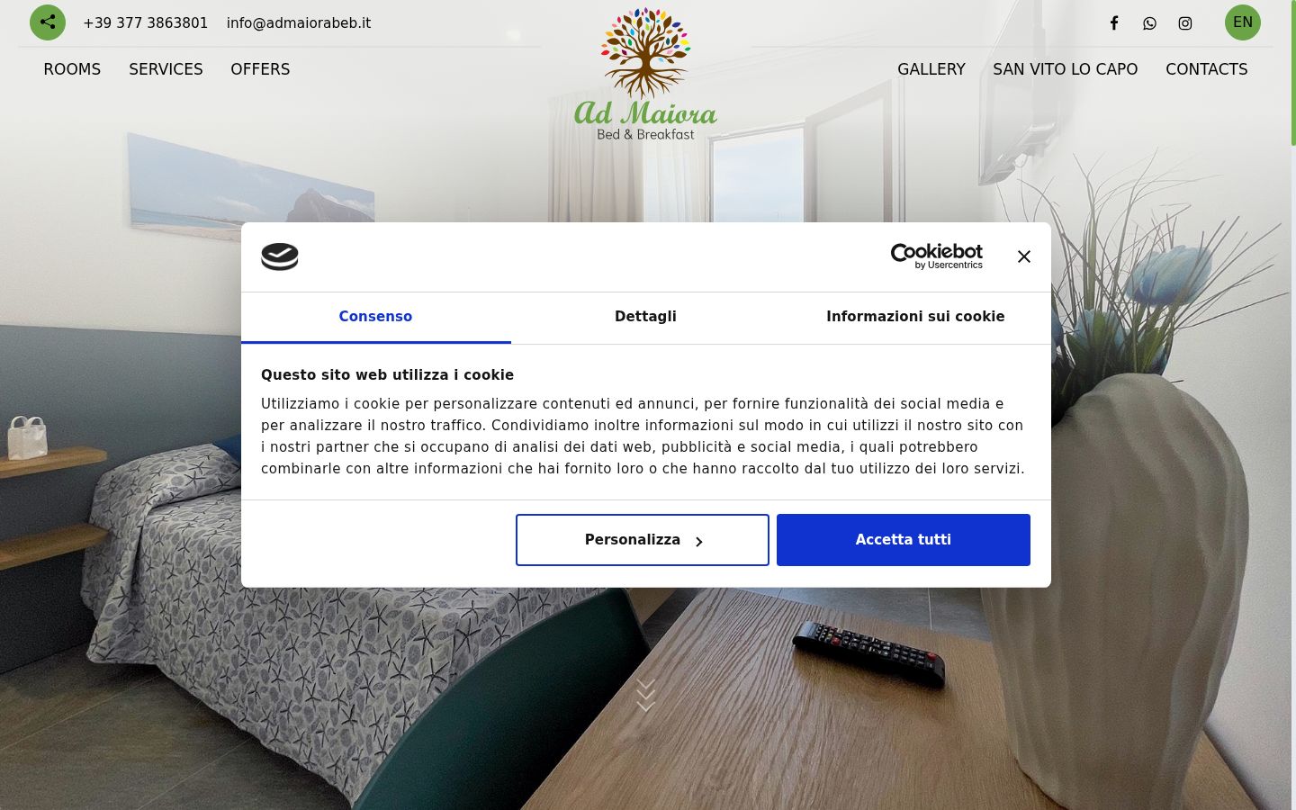 Képernyőkép a bármilyen interakció előtt megjelenő hozzájárulási bannerről