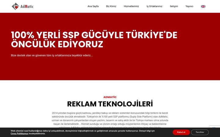 Zrzut ekranu admatic.com.tr