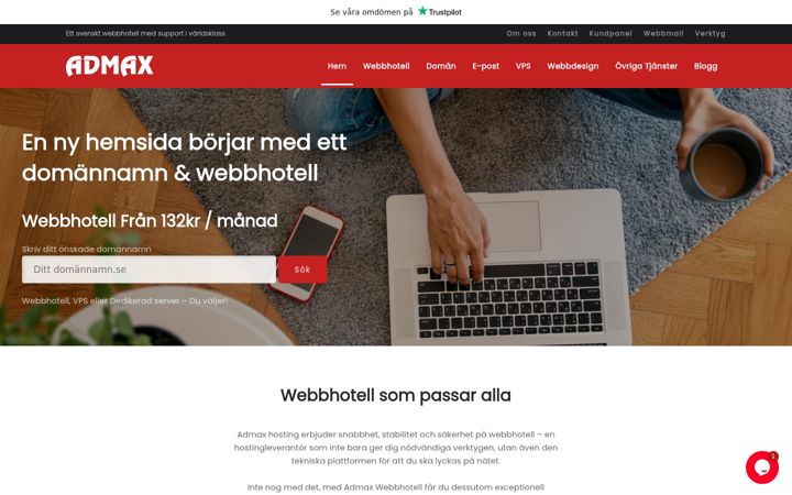 Screenshot of admax.se
