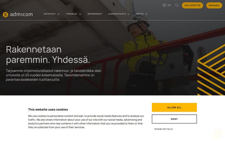 Screenshot of admicom.fi